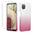 Funda Silicona Carcasa Ultrafina Transparente Goma Frontal y Trasera 360 Grados Gradiente YB2 para Samsung Galaxy A12 Rosa