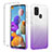 Funda Silicona Carcasa Ultrafina Transparente Goma Frontal y Trasera 360 Grados Gradiente YB2 para Samsung Galaxy A21s Morado