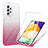 Funda Silicona Carcasa Ultrafina Transparente Goma Frontal y Trasera 360 Grados Gradiente ZJ1 para Samsung Galaxy A52 4G Rosa