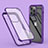 Funda Silicona Carcasa Ultrafina Transparente Goma Frontal y Trasera 360 Grados LK1 para Apple iPhone 13 Pro Max Morado