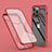 Funda Silicona Carcasa Ultrafina Transparente Goma Frontal y Trasera 360 Grados LK1 para Apple iPhone 13 Pro Max Rojo