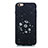 Funda Silicona Gel Goma Estrellado Carcasa para Apple iPhone 6 Negro