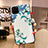 Funda Silicona Gel Goma Flores Carcasa H05 para Apple iPhone 11 Pro Azul