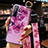 Funda Silicona Gel Goma Flores Carcasa K01 para Huawei P40 Lite 5G Morado