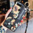 Funda Silicona Gel Goma Flores Carcasa K03 para Huawei Honor V20 Negro