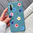 Funda Silicona Gel Goma Flores Carcasa K07 para Xiaomi Mi A3 Azul