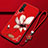 Funda Silicona Gel Goma Flores Carcasa para Huawei Nova 5 Pro Rojo Rosa