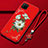 Funda Silicona Gel Goma Flores Carcasa para Huawei Nova 6 SE Rojo