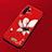 Funda Silicona Gel Goma Flores Carcasa para Huawei P30 Pro Rojo