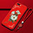 Funda Silicona Gel Goma Flores Carcasa para Oppo A12e Rojo