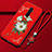 Funda Silicona Gel Goma Flores Carcasa para Realme X2 Pro Rojo