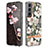 Funda Silicona Gel Goma Flores Carcasa para Samsung Galaxy S21 FE 5G Blanco