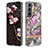 Funda Silicona Gel Goma Flores Carcasa para Samsung Galaxy S22 5G Morado