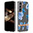 Funda Silicona Gel Goma Flores Carcasa para Samsung Galaxy S24 5G Azul