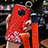 Funda Silicona Gel Goma Flores Carcasa para Vivo Nex 3 Rojo