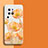 Funda Silicona Gel Goma Flores Carcasa para Vivo X80 Pro 5G Naranja