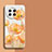 Funda Silicona Gel Goma Flores Carcasa para Vivo X90 5G Naranja