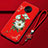 Funda Silicona Gel Goma Flores Carcasa para Xiaomi Redmi K30 Pro Zoom Rojo