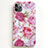 Funda Silicona Gel Goma Flores Carcasa S01 para Apple iPhone 11 Pro Rosa