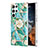 Funda Silicona Gel Goma Flores Carcasa S01 para Samsung Galaxy S23 Ultra 5G Verde