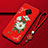 Funda Silicona Gel Goma Flores Carcasa S01 para Vivo S1 Pro Rojo