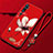 Funda Silicona Gel Goma Flores Carcasa S01 para Xiaomi Mi Note 10 Pro Rojo Rosa