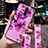 Funda Silicona Gel Goma Flores Carcasa S01 para Xiaomi Poco X2 Morado