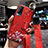 Funda Silicona Gel Goma Flores Carcasa S02 para Vivo X60 Pro 5G Rojo