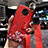 Funda Silicona Gel Goma Flores Carcasa S02 para Xiaomi Redmi K30 Pro 5G Rojo