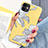 Funda Silicona Gel Goma Flores Carcasa S03 para Apple iPhone 11 Amarillo