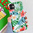 Funda Silicona Gel Goma Flores Carcasa S06 para Apple iPhone 11 Verde