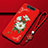 Funda Silicona Gel Goma Flores Carcasa S06 para Samsung Galaxy A90 4G Rojo