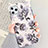 Funda Silicona Gel Goma Flores Carcasa S07 para Apple iPhone 11 Pro Max Gris