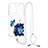 Funda Silicona Gel Goma Patron de Moda Carcasa con Acollador Cordon Lanyard Y01X para Xiaomi Mi 11i 5G Azul