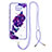 Funda Silicona Gel Goma Patron de Moda Carcasa con Acollador Cordon Lanyard Y01X para Xiaomi Redmi 10X 4G Azul