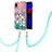 Funda Silicona Gel Goma Patron de Moda Carcasa con Acollador Cordon Lanyard Y03B para Samsung Galaxy M01 Core Vistoso