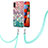 Funda Silicona Gel Goma Patron de Moda Carcasa con Acollador Cordon Lanyard Y03B para Samsung Galaxy M11 Vistoso