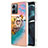 Funda Silicona Gel Goma Patron de Moda Carcasa con Acollador Cordon Lanyard YB3 para Motorola Moto G14 Multicolor