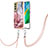 Funda Silicona Gel Goma Patron de Moda Carcasa con Acollador Cordon Lanyard YB7 para Samsung Galaxy S21 FE 5G Multicolor