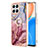 Funda Silicona Gel Goma Patron de Moda Carcasa con Anillo de dedo Soporte Y01B para Huawei Honor X8 4G Multicolor