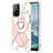 Funda Silicona Gel Goma Patron de Moda Carcasa con Anillo de dedo Soporte Y01B para Oppo F19 Pro+ Plus 5G Rosa