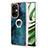 Funda Silicona Gel Goma Patron de Moda Carcasa con Anillo de dedo Soporte Y01B para Oppo K11x 5G Verde