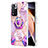 Funda Silicona Gel Goma Patron de Moda Carcasa con Anillo de dedo Soporte Y01B para Xiaomi Mi 11i 5G (2022) Purpura Claro