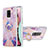 Funda Silicona Gel Goma Patron de Moda Carcasa con Anillo de dedo Soporte Y01B para Xiaomi Redmi Note 9 Pro Max Purpura Claro