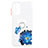 Funda Silicona Gel Goma Patron de Moda Carcasa con Anillo de dedo Soporte Y01X para Samsung Galaxy A04s Azul