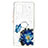 Funda Silicona Gel Goma Patron de Moda Carcasa con Anillo de dedo Soporte Y01X para Samsung Galaxy A42 5G Azul