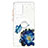 Funda Silicona Gel Goma Patron de Moda Carcasa con Anillo de dedo Soporte Y01X para Samsung Galaxy A72 5G Azul