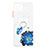 Funda Silicona Gel Goma Patron de Moda Carcasa con Anillo de dedo Soporte Y01X para Samsung Galaxy F42 5G Azul