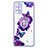 Funda Silicona Gel Goma Patron de Moda Carcasa con Anillo de dedo Soporte Y01X para Samsung Galaxy S20 Plus 5G Morado