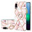 Funda Silicona Gel Goma Patron de Moda Carcasa con Anillo de dedo Soporte Y02B para Samsung Galaxy A02 Rosa